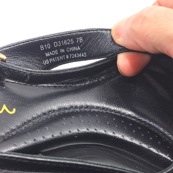 Cole Haan Nike Air Black Leather Slingback Sandals - Picture 3 of 11